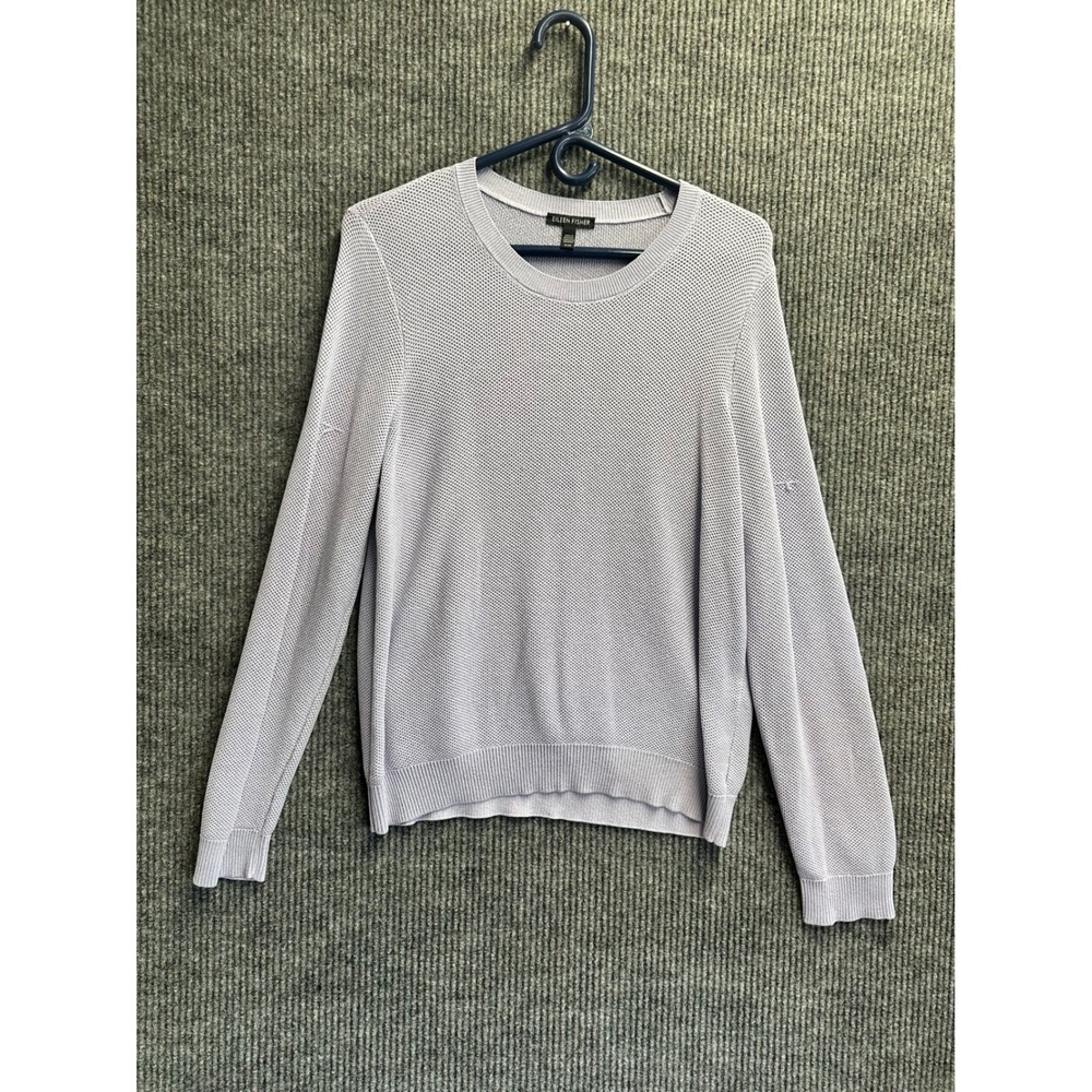 Eileen Fisher Capsule Quiet Luxury Clean Girl Coastal Boho Chic Tencel Sweater L